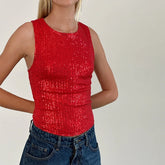 Glitter Crop Tank Top